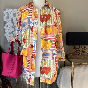 Calypso St. Barth linen cover up- top s